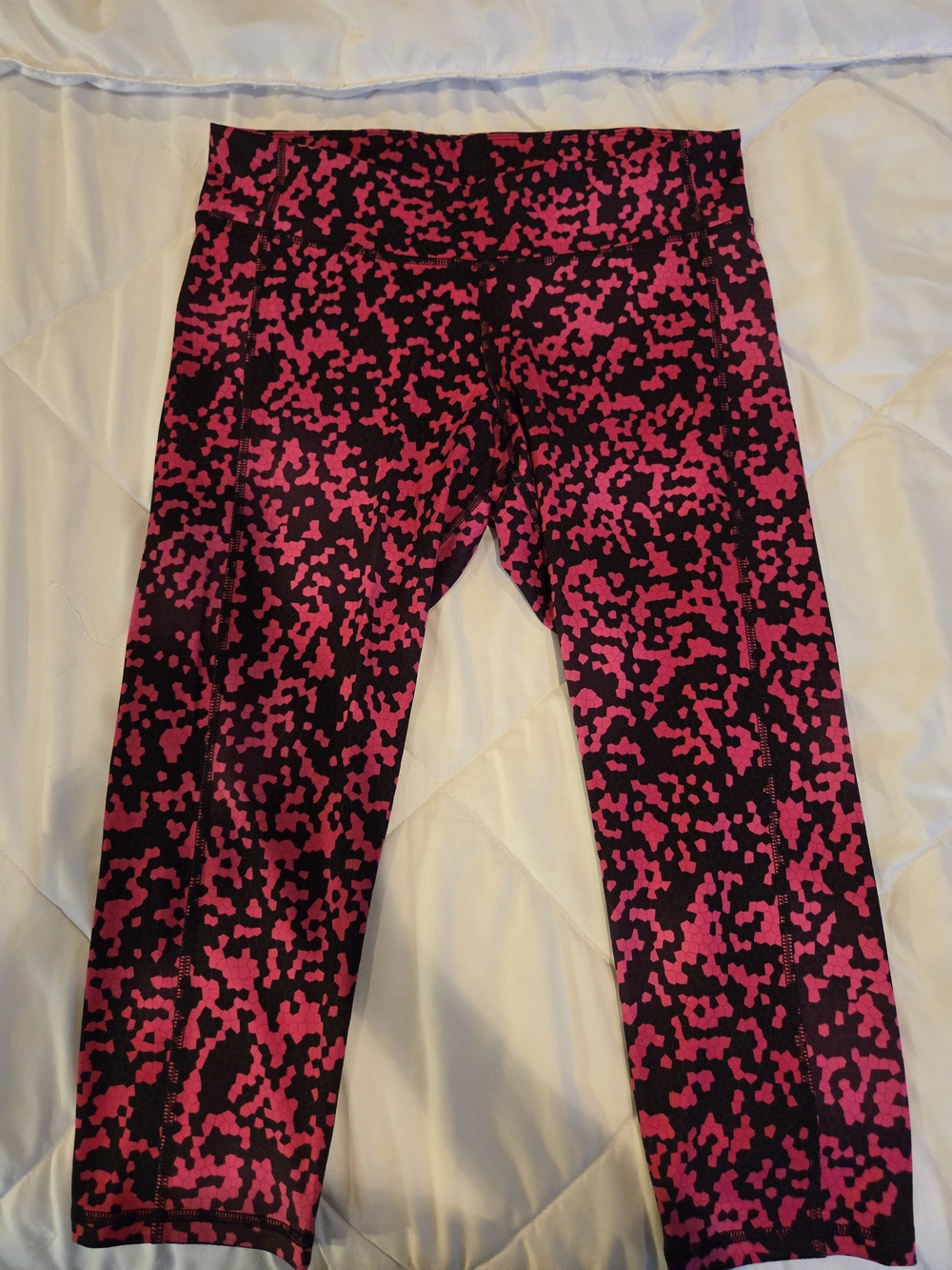 Hanes Pink and Black Girls' Active Capri Leggings